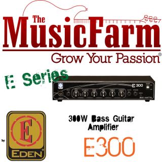 Eden E300 300W Bass Guitar Amplifier Amp Head Black