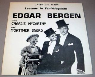 Edgar Bergen LP News Article Lessons in Ventriloquism Charlie McCarthy