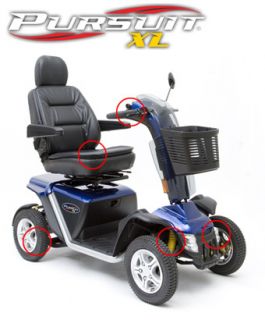 Pride Mobility Pursuit XL Heavy Duty 4 Wheel Electric Scooter