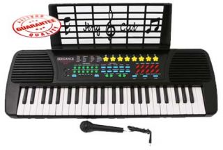 Children 49 Keys Electronic Piano Music Keyboard Black