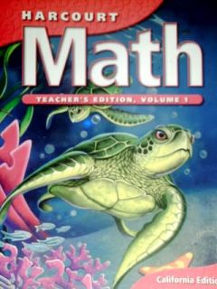 Harcourt Math 4th Grade 4 Teachers Edition Volume 1 2