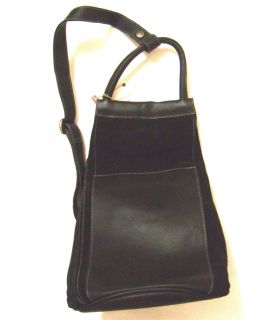 Ellington Black Leather Suede Backpack Shoulder Handbag Purse NWT