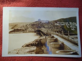 Antique photo postcard Elephant Butte Dam near Hot Springs New Mexico