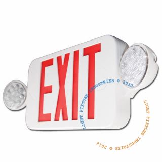 LED Exit Sign Emergency Light – Red Compact Combo UL
