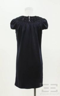 Elie Tahari Midnight Blue Silk Cap Sleeve Dress Size XS