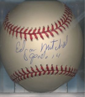 Edgar Mitchell Apollo 14 Moonwalker OAL Autographed Baseball COA NASA