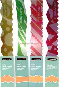 Combo of All 4 Fiskars Paper Edgers Scallop Wave Deckle Zig Zag Clean