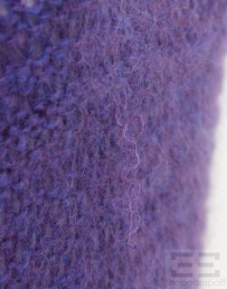 Emanuel Ungaro Purple & Blue Mohair Open Knit Sweater Size Large