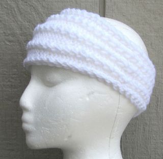 New Handmade Headband ear warmer White fashion winter accessories