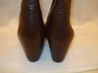 Report Earling Wedge Boots Brown Size 6 Leather Womens Knee Length