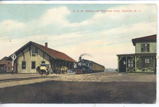 Earlville New York Ontario Western Railroad Depot Train Station