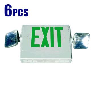 Combo LED Exit Sign Emergency Lights Lighting E41CG6