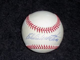 Eddie Mathews   Braves Hall of Famer Signed Official NL Baseball, Ball