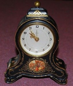 Antique Emes Wind Up Alarm Music Box Clock