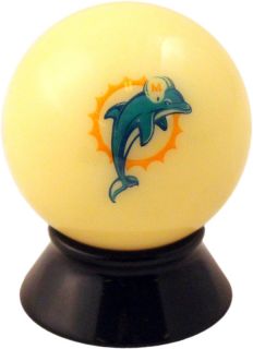  Dolphins Pool Billiard Cue or Eight 8 Ball Old Style White