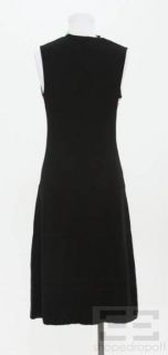 Emilio Pucci Black Wool Multicolor Silk Dress Size 8