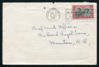 brunswick 1939 1939 cover to the royal train with royal train arrival