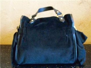 Juicy Couture Black Zip Bag Tote Satchell Shoulder Bag Purse Handbag $