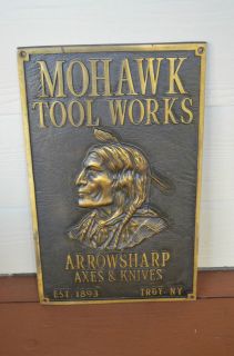 MOHAWK TOOL WORKS ARROWSHARP AXES AND KNIFES SOLID BRASS FACTORY