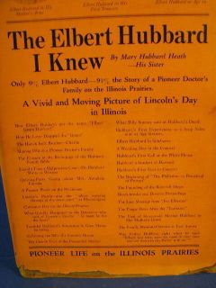 The Elbert Hubbard I Knew Mary Hubbard Heath 1st 1929