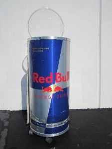 RED BULL ENERGY DRINK MIX CAN COOLER LARGE ICE BUCKET ON WHEELS*~PRE