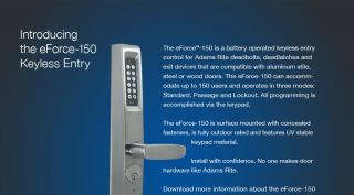 adams rite eforce 150 digital lock for glass door