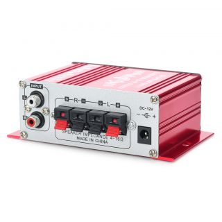 Red 60W Stereo Audio Amplifier  For Car Motorcycle Boat Golf Cart
