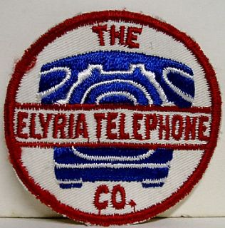 the elyria telephone co uniform patch rare original 1950 s the elyria