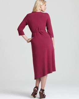 218 New Eileen Fisher 2X XXL Plus Angled Hem Dress USA Dark Primrose