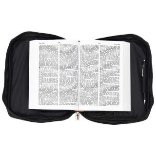 Embassy Solid Genuine Leather Bible Cover Mathew 28 11