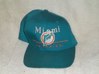   Dolphins Snap Back Snapback Hat Cap Team NFL EastPort Retro Green