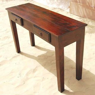 Mahogany Solid Wood Storage Drawers Console Hall Entry Way Foyer Table