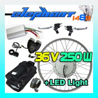 Electric Bike Kit Front 36V 250W Motor Conversion Bicycle Kits 26 LED