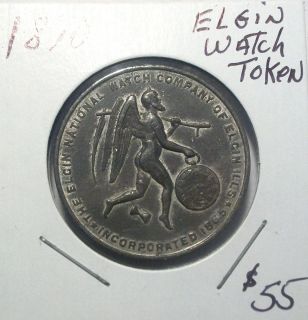  1870 Era Elgin Watch Co Token RARE
