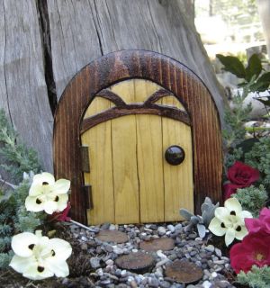 Miniature Garden Fairy Gnome Hobbit Elf Troll Door Sunshine Fae Door