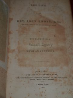 Methodist Episcopal Church 1st Edition 1841 John Emory