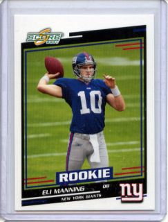 Eli Manning NY Giants 2004 Score Rookie Qty Available