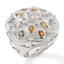 sima k 3 74ct white topaz and colors of sapphire ring price $ 188 98 $
