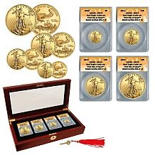 2013 anacs ms70 fdoi le 34 4pc gold eagle coin set price $ 5899 95