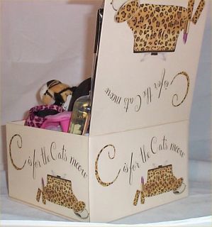 Leopard Print Gift Basket Vanilla Spa Bath Soap Fashion Acessories