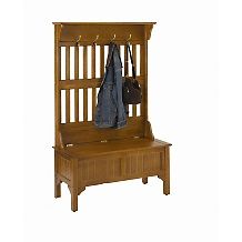 home styles hall tree and storage bench cottage oak d