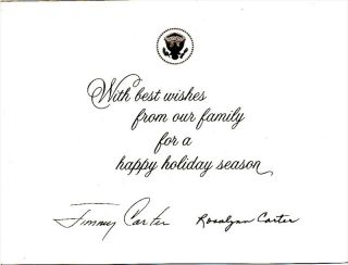 President Jimmy Carter White House Christmas Card
