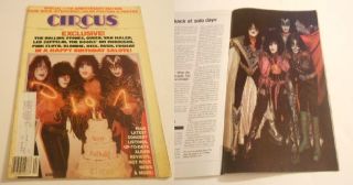 Kiss Paul Stanley Gene Simmons Eric Carr Circus Magazine Oct 1980 RARE
