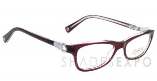 New Coach Eyeglasses HC 6014 Elise Burgundy 5051 Auth