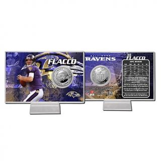 2012 NFL Silver Plated Coin Card by The Highland Mint   Joe Flacco at