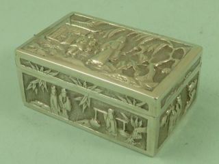 Chinese WH Silver Gilt Snuff Box 925 Sterling Solid Wang Hing Export