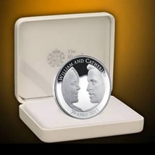2011 Royal Wedding Crown Proof Coin   Sterling Silver