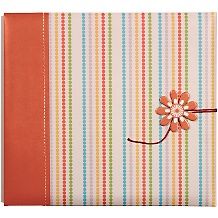 Colorbok Postbound 12 x 12 Album With Ribbon   Lavender Floral