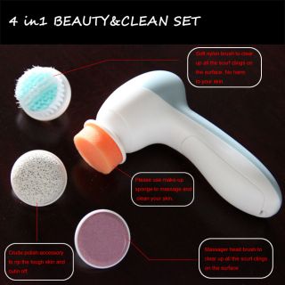 Electric Facial Brush Face Care Exfoliating Cleaning Wash Cap