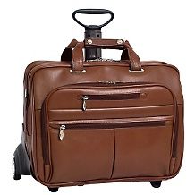 McKleinUSA Ohare Leather Fly Through Wheeled Case